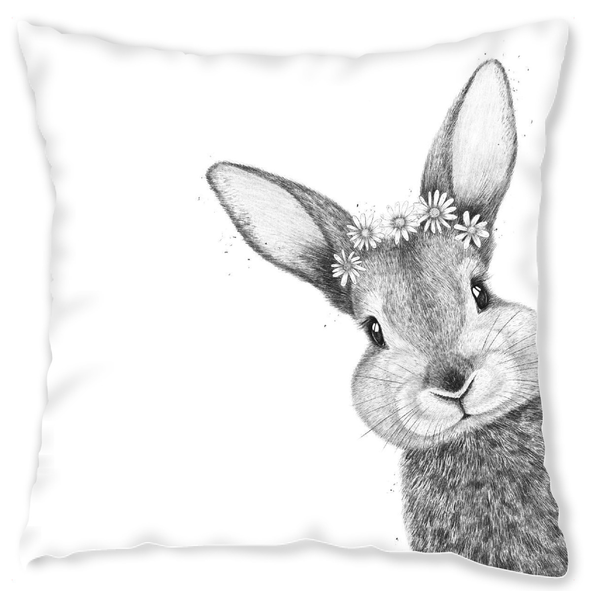 Poster "Rabbit with chamomiles" artboxONE - Natur,Floral,Tiere,Lustig