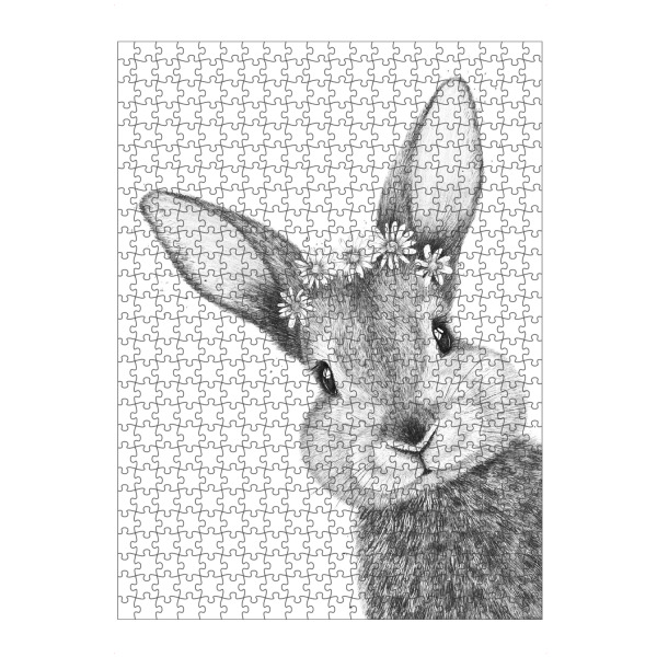 artboxONE Puzzle "Rabbit with chamomiles" artboxONE - Natur,Floral,Tiere,Lustig