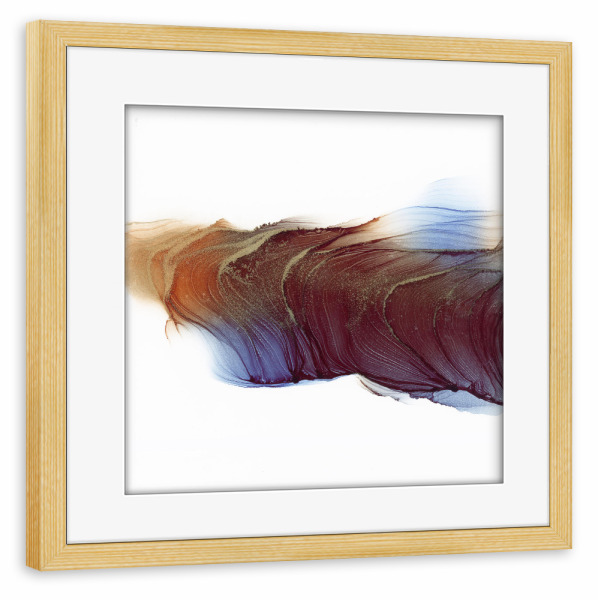 Poster mit Rahmen kiefer "Dark Waves Bunt" artboxONE - Abstrakt