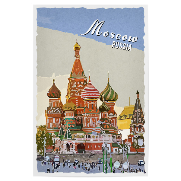 Poster "Moskau Vintage" artboxONE - Städte,Architektur