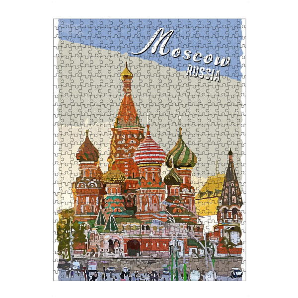 Puzzle Ravensburger "Moskau Vintage" artboxONE - Städte,Architektur