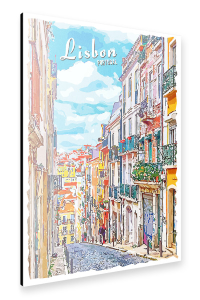 Alu-Dibond "Lissabon Vintage" 30x20 cm artboxONE