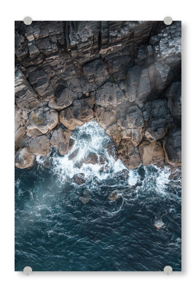 Acrylglasbild "Scottish coastline from above" artboxONE - Natur,Reise,Reise / Strand und Meer,Unterwasser