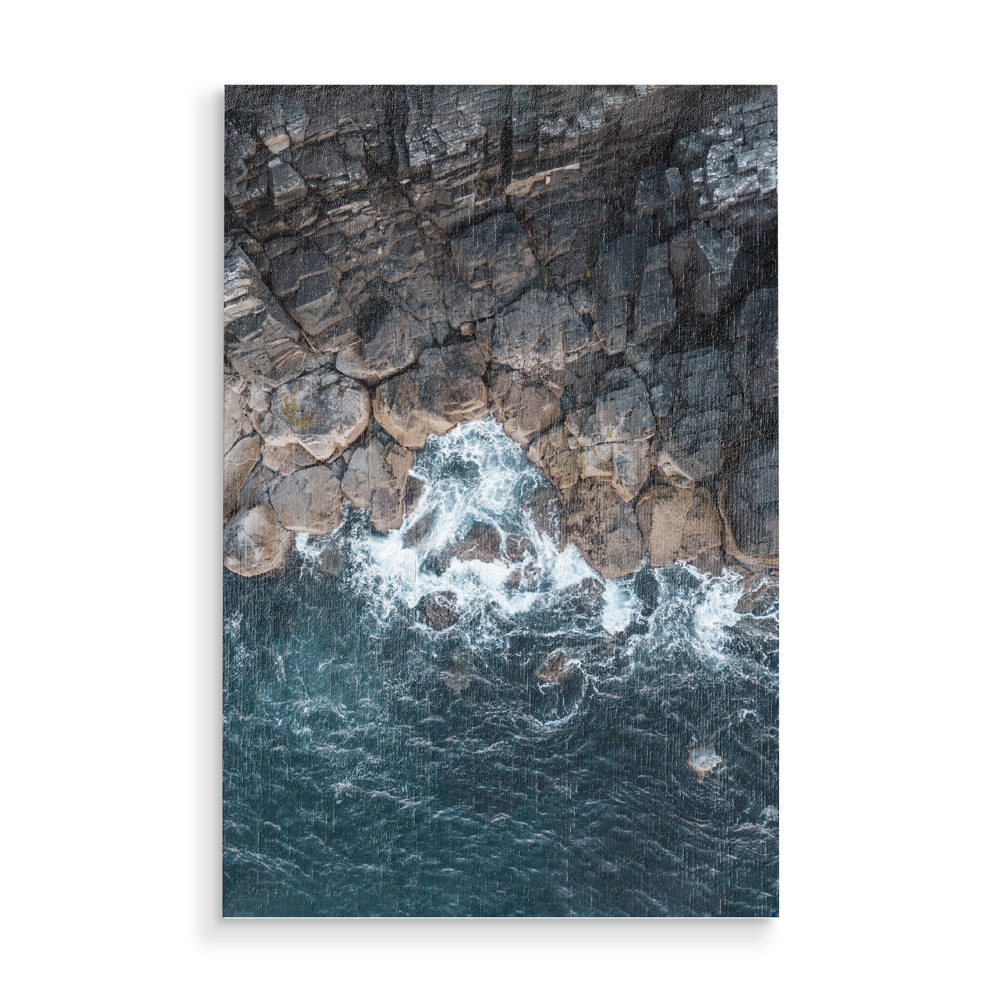 Holzbild "Scottish coastline from above" artboxONE - Natur,Reise,Reise / Strand und Meer,Unterwasser