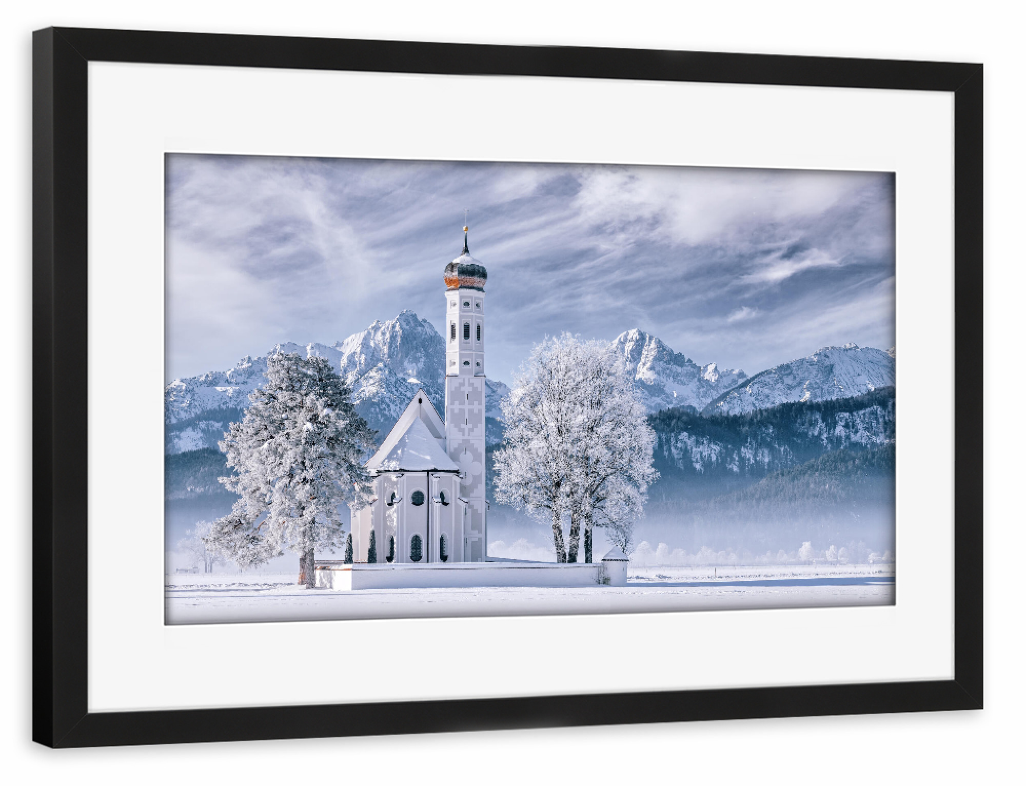 Poster mit Rahmen schwarz "Wintertraum" artboxONE - Natur,Reise,Architektur
