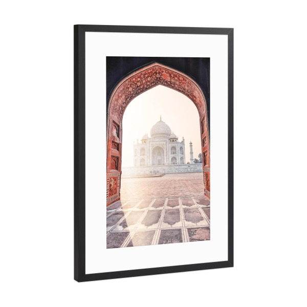 Poster mit Rahmen Schwarz (Metallic) "Morning light" artboxONE - Reise,Architektur,Reise / Asien,Reise / Länder,Marmor