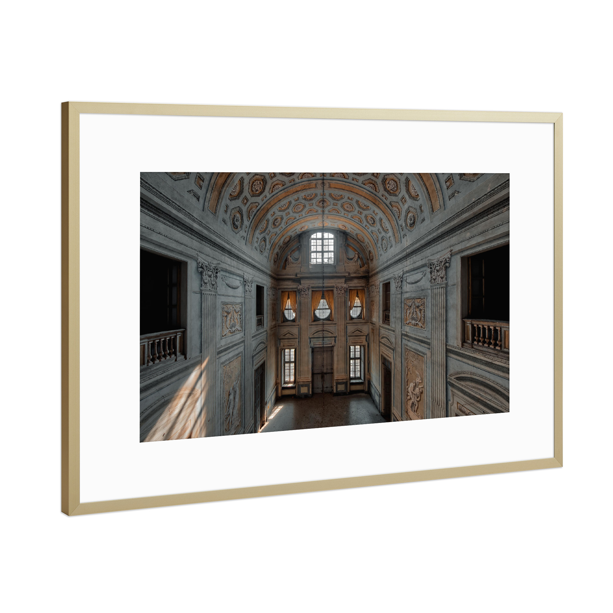 Poster mit Rahmen Gold "Palazzo Grande" artboxONE - Architektur