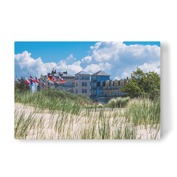 Leinwandbild "Gebäude mit Düne" artboxONE - Natur,Reise,Architektur