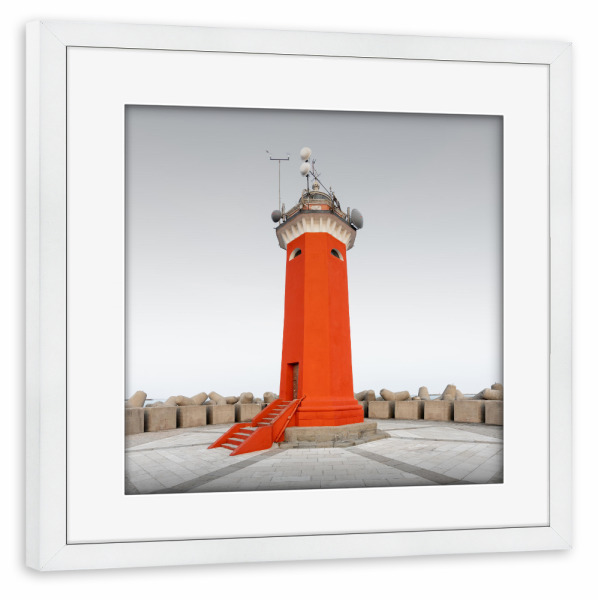 Poster mit Rahmen weiß "Faro di Venezia" artboxONE - Reise,Architektur,Reise / Strand und Meer,Städte / Venedig,Reise / Länder