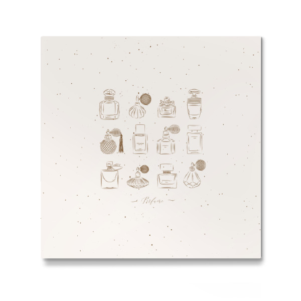 Galerie-Print "Perfume vintage bottles beige" 30x30 cm artboxONE