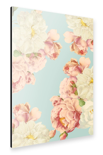 Alu-Dibond "Antique Redouté Roses" 30x20 cm artboxONE