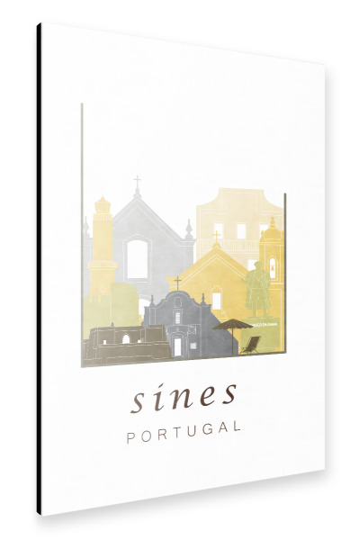 Alu-Dibond "Sines skyline desert" 30x20 cm artboxONE
