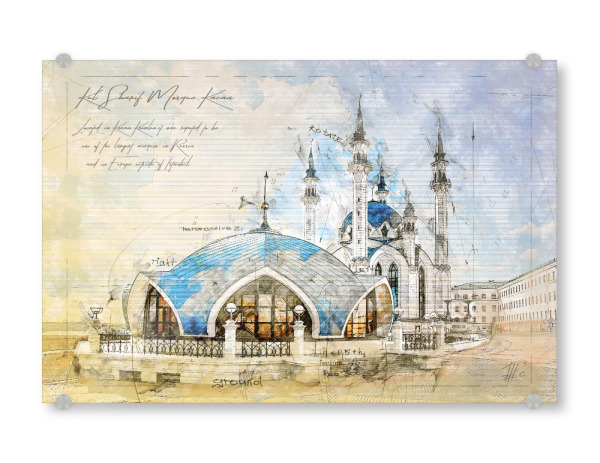 Acrylglasbild "Kul Sharif Mosque, Kazan" artboxONE - Architektur,Reise / Asien