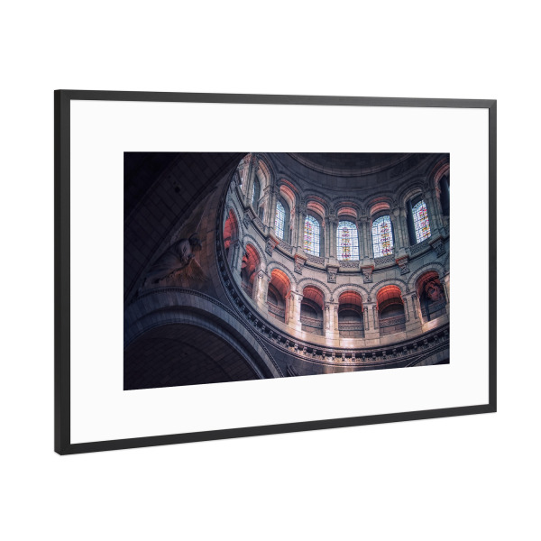 Poster mit Rahmen Schwarz (Metallic) "Divine light" artboxONE - Städte,Reise,Architektur,Städte / Paris,Reise / Länder