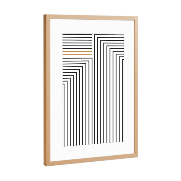 Poster mit Rahmen Kupfer "Mid Century study no.twentyone" artboxONE - Abstrakt,Geometrie