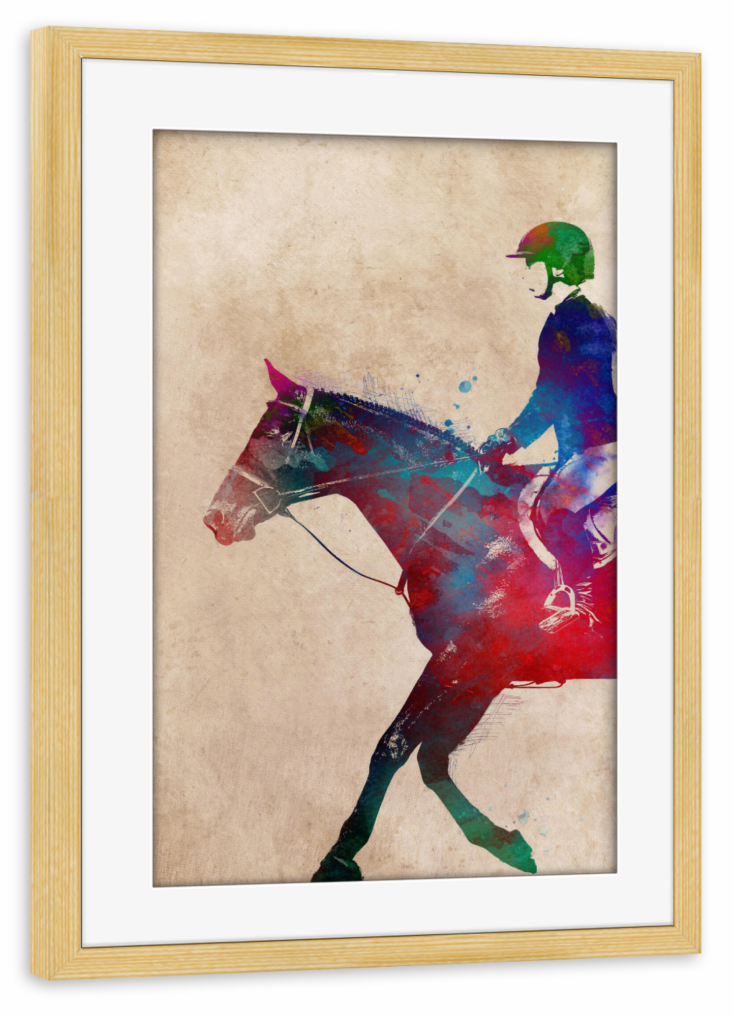 Poster mit Rahmen kiefer "Horse riding" artboxONE - Tiere,Sport,Sport / Motivation - Horse riding,Horse,Sport,Horses,Riding,Pferd,Animal,Tier,Reiten