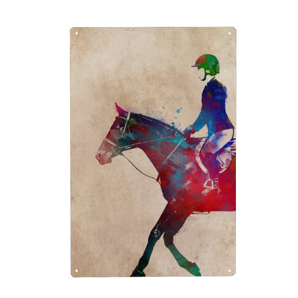 Holzbild "Horse riding" artboxONE - Tiere,Sport,Sport / Motivation - Horse riding,Horse,Sport,Horses,Riding,Pferd,Animal,Tier,Reiten