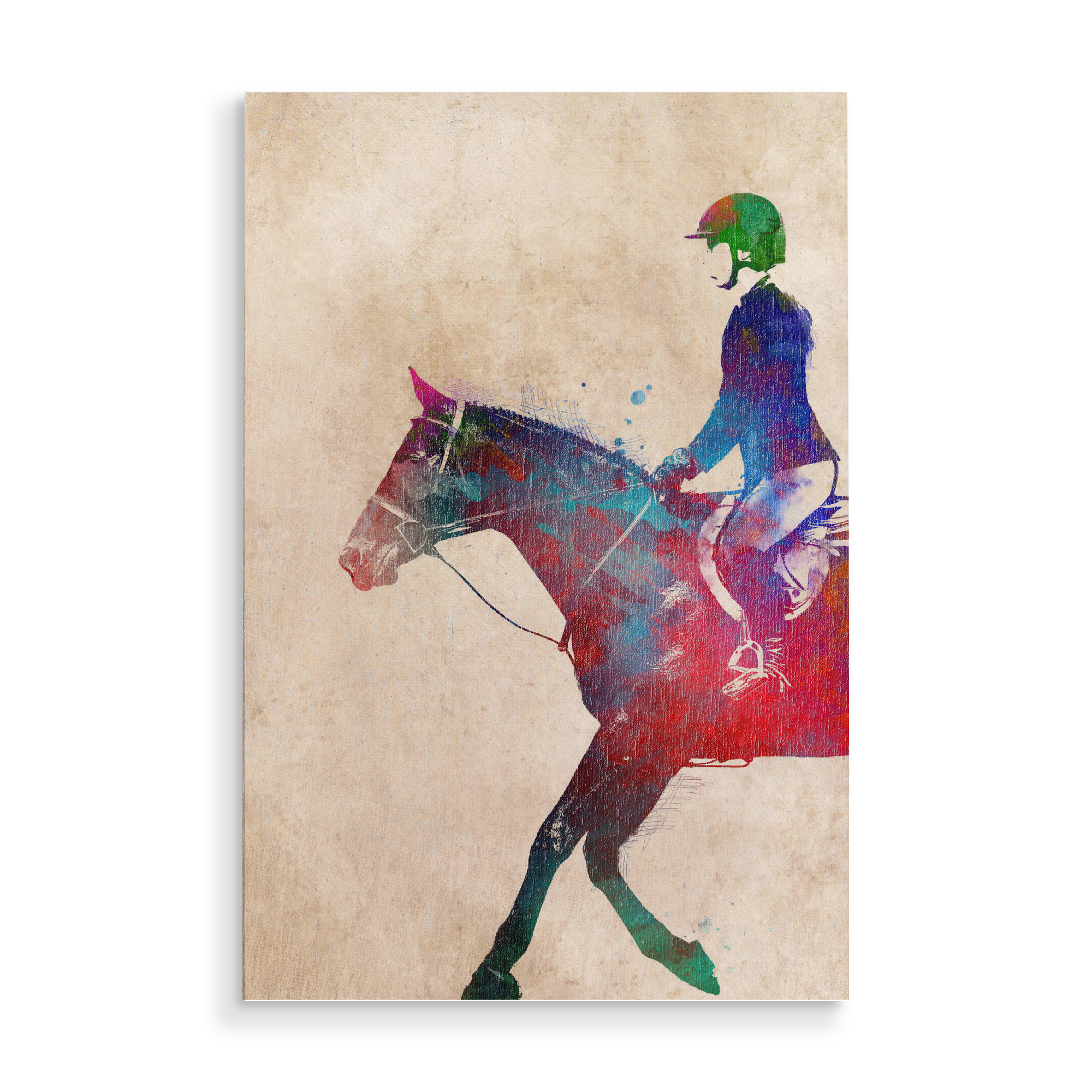 Holzbild "Horse riding" artboxONE - Tiere,Sport,Sport / Motivation - Horse riding,Horse,Sport,Horses,Riding,Pferd,Animal,Tier,Reiten