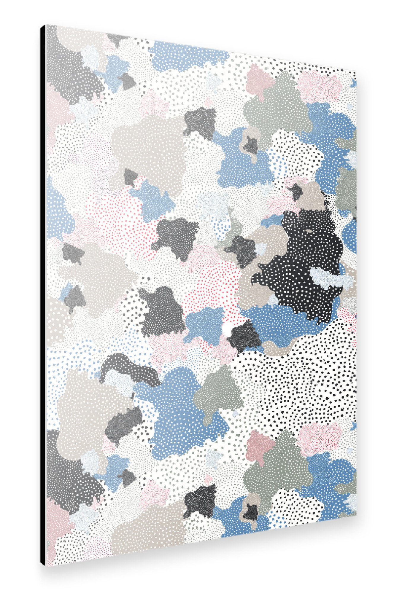 Alu-Dibond "Abstract Clouds Dots Texture Blue" 30x20 cm artboxONE