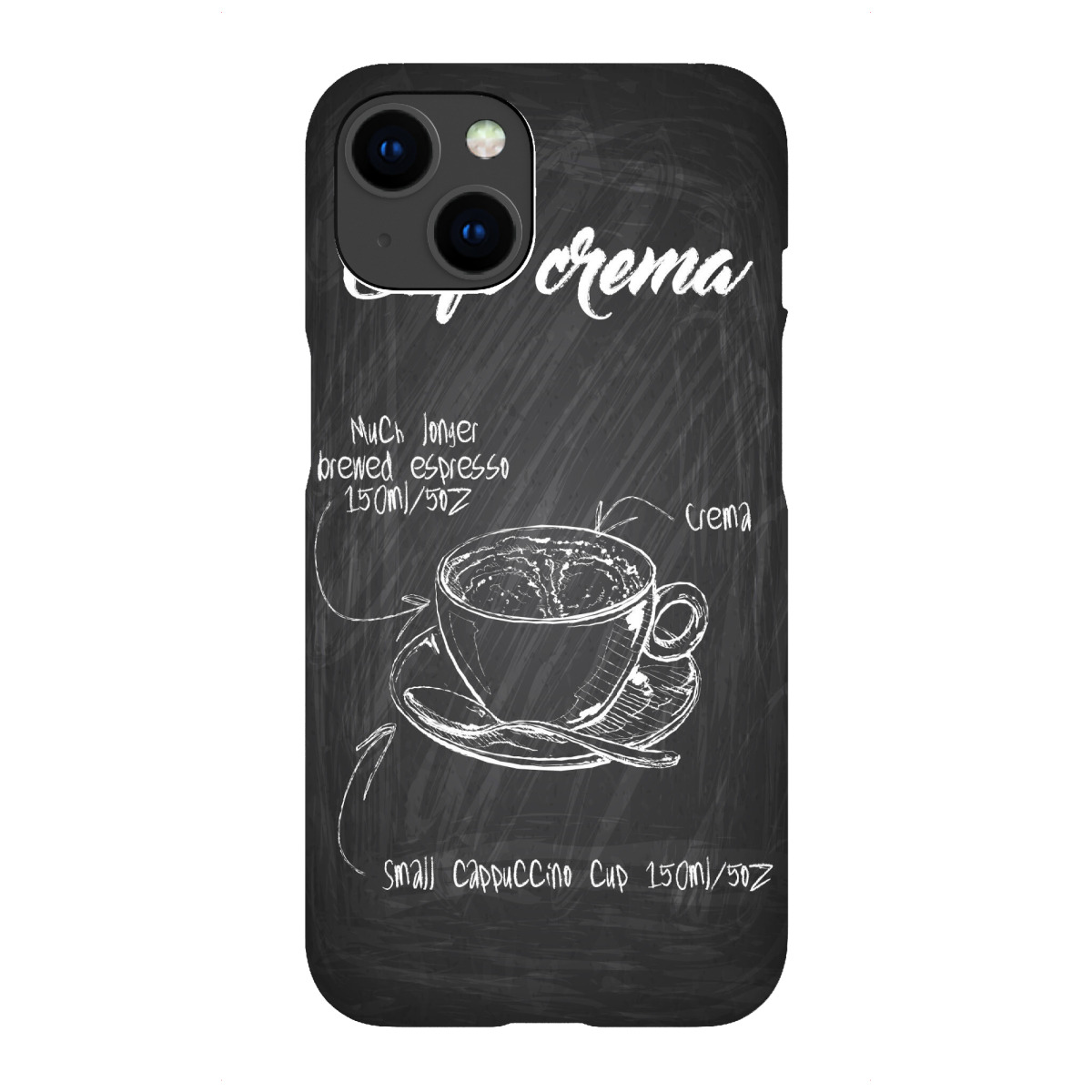 "Cafe' crema Zeichnung"für iPhone - Premium-Case Handyhülle artboxONE
