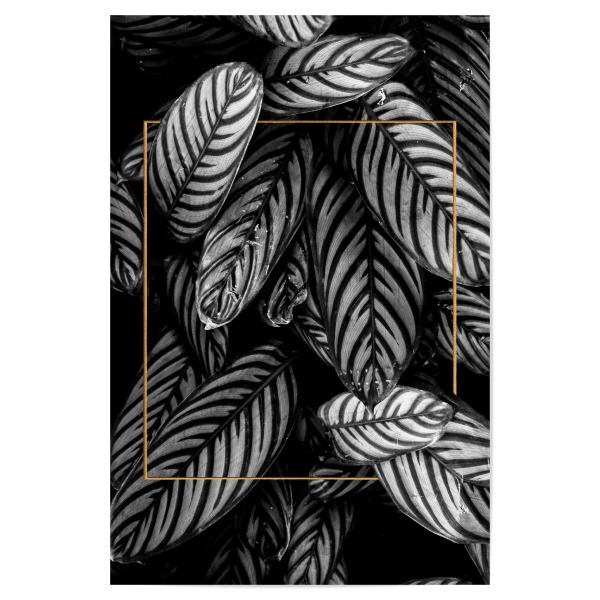 Poster 30x20 cm "Golden Frame Foliage" artboxONE - Natur,Abstrakt