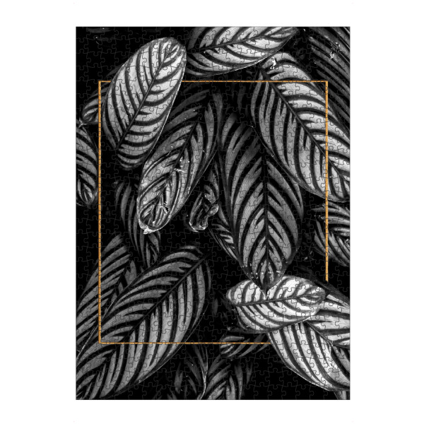 artboxONE Puzzle "Golden Frame Foliage" artboxONE - Natur,Abstrakt