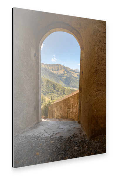 Alu-Dibond "Golden Castle Doorway" 30x20 cm artboxONE