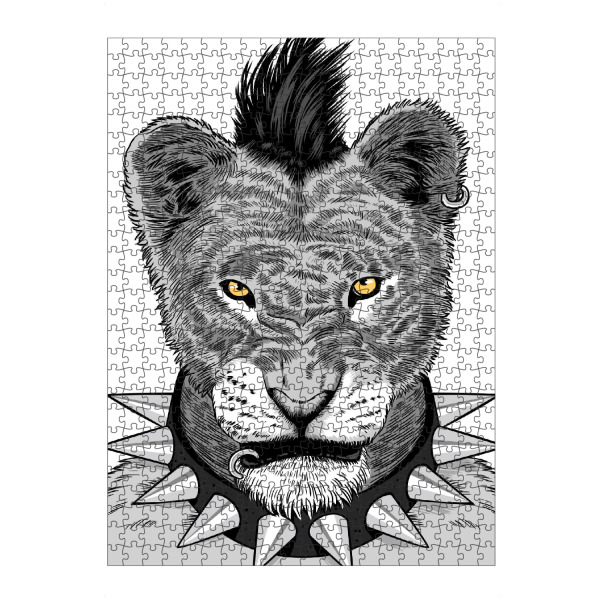 artboxONE Puzzle "Lioness Punk" artboxONE - Tiere,Schwarzweiß