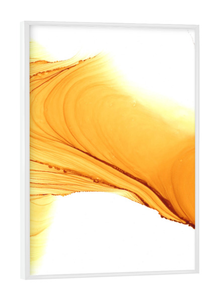 Poster mit weißem Rahmen "Nur Gelb" artboxONE - Abstrakt