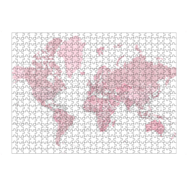 Puzzle Ravensburger "Melit pink world map" artboxONE - Reise,Kartografie