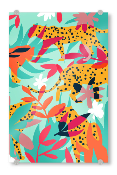 Acrylglasbild "Chasing The Cheetah" artboxONE - Natur,Tiere