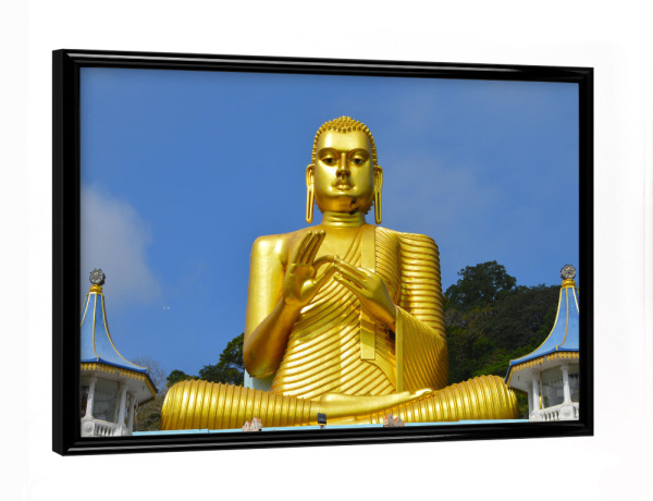Poster mit schwarzem Rahmen "Buddha, Dambulla" artboxONE - Natur,Menschen,Reise / Asien