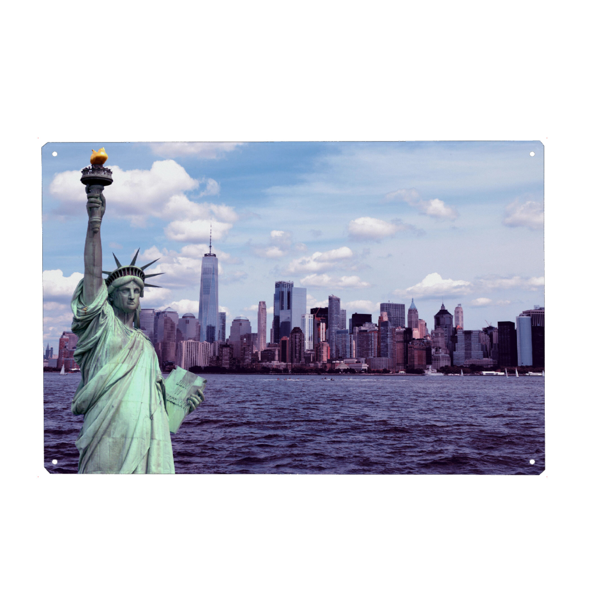 Holzbild "Manhattan Skyline, NYC" artboxONE - Städte,Städte / New York,Reise / Länder
