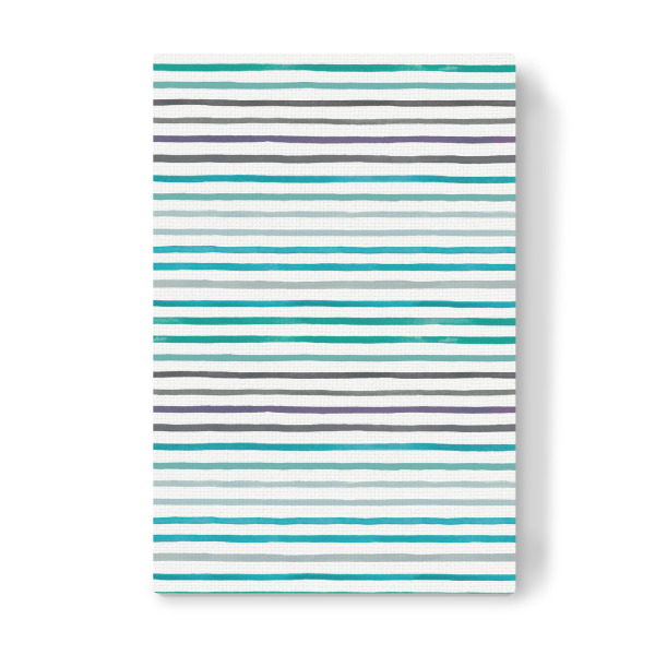 Leinwandbild "Marker Stripes Blue Aqua" artboxONE - Abstrakt,Lustig