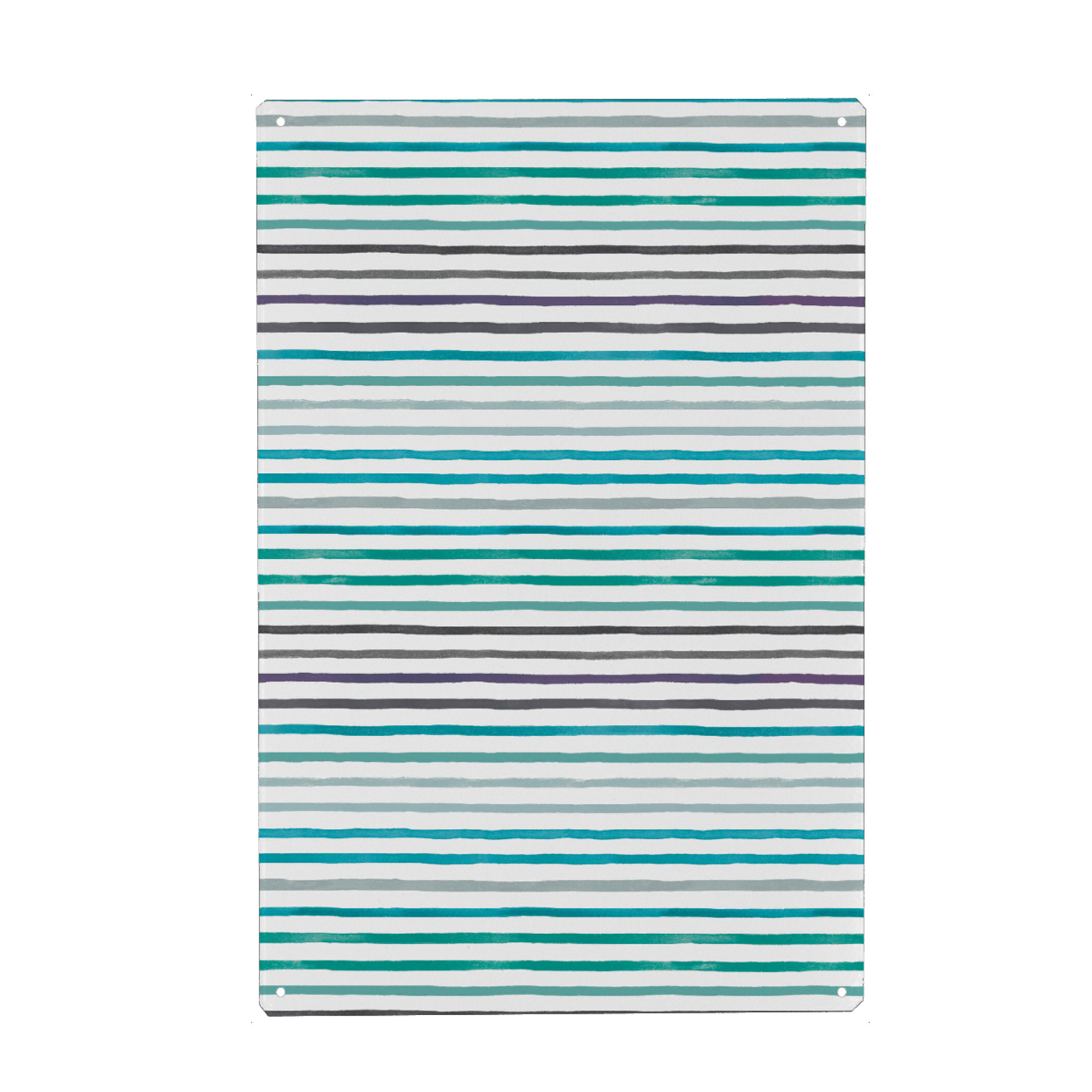 Holzbild "Marker Stripes Blue Aqua" artboxONE - Abstrakt,Lustig