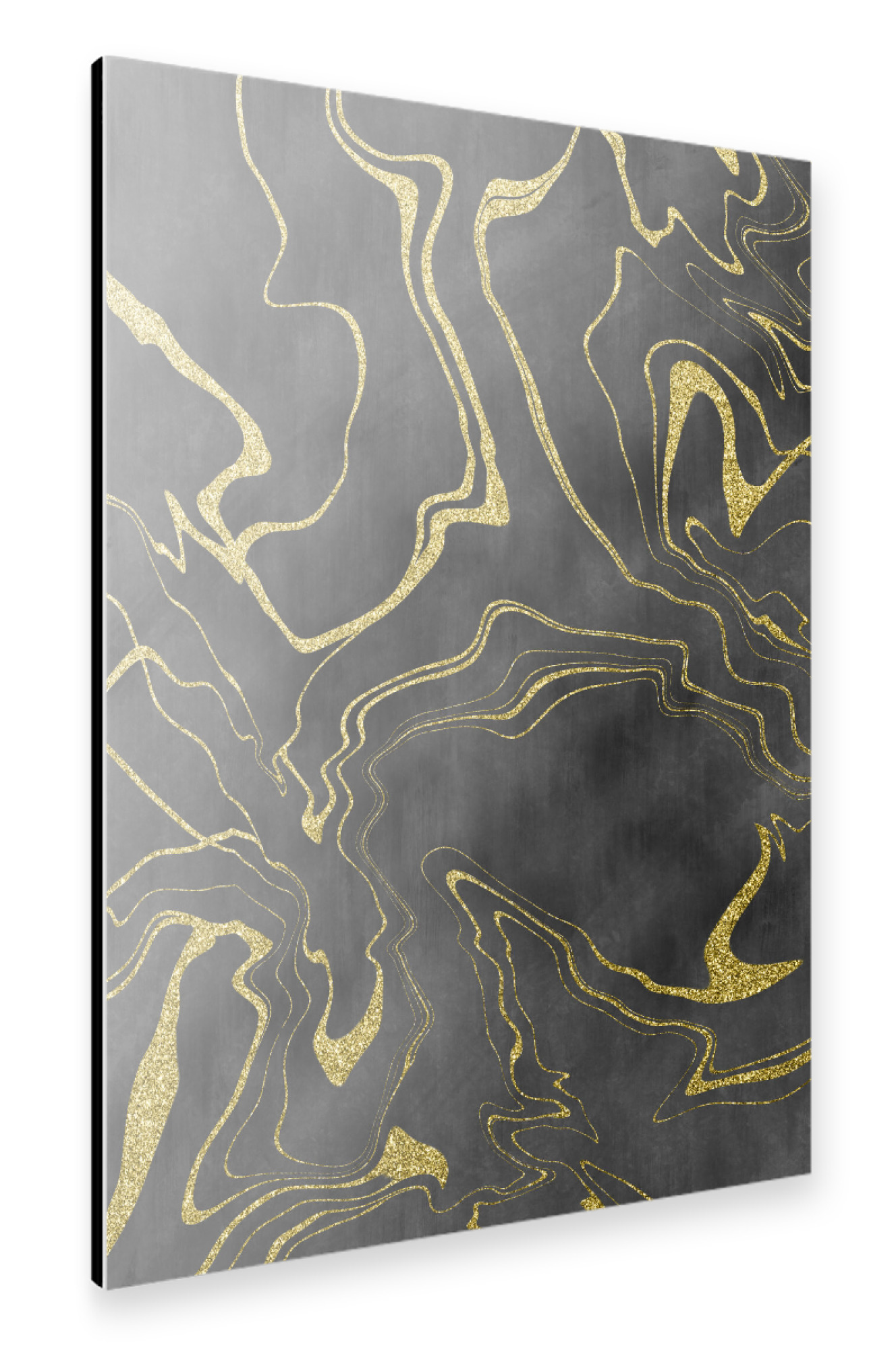 Alu-Dibond "Goldene Ströme" 30x20 cm artboxONE