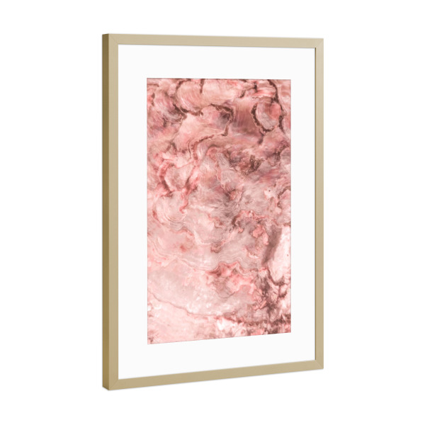 Poster mit Rahmen Gold "Pink Mother Pearl" artboxONE - Natur,Abstrakt - Pink,Mother of pearl,Nature,Iridescent,Natur,Boho,Abstract,Abstrakt