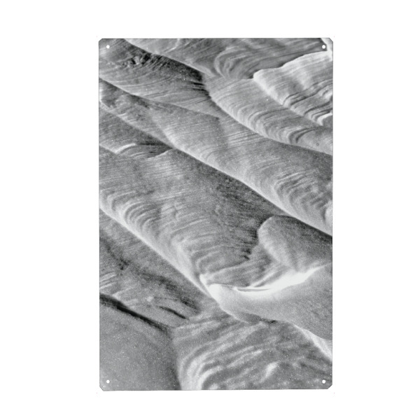 Metall Poster "Schneemuster" artboxONE - Natur,Abstrakt,Schwarzweiß