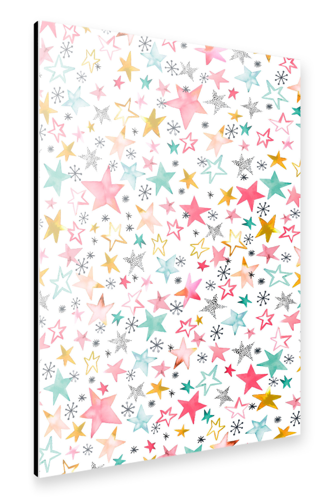 Alu-Dibond "Space Stars Multicolored" 75x50 cm artboxONE