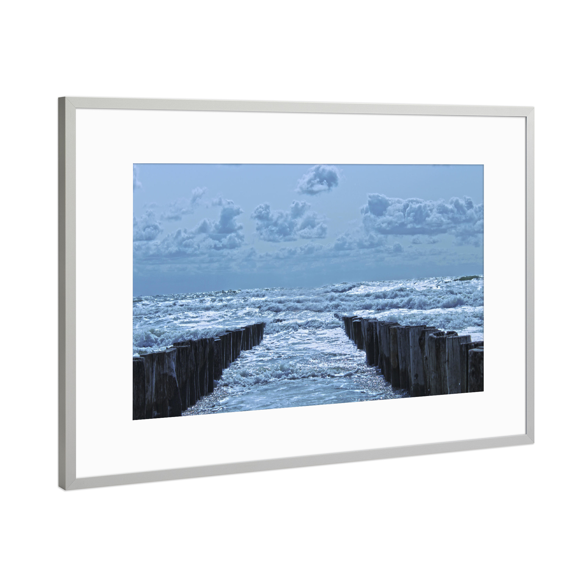 Poster mit Rahmen Silber "Wellenrauschen" artboxONE - Natur,Reise,Reise / Strand und Meer,Reise / Länder