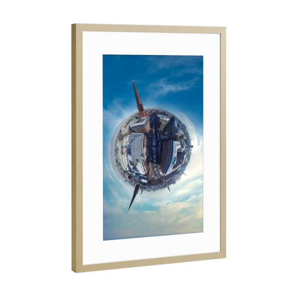 Poster mit Rahmen Gold "HH-Steinstraße Kirche St. Jacobi" artboxONE - Städte,Städte / Hamburg,Reise,Architektur,Reise / Länder