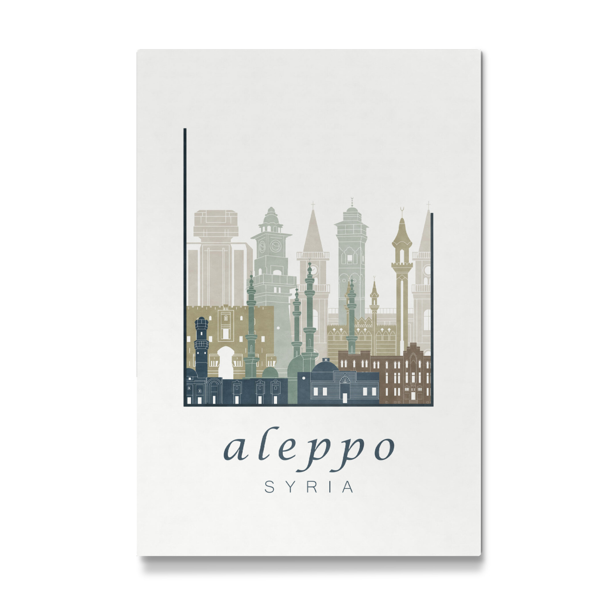 Galerie-Print "Aleppo skyline light blue" 30x20 cm artboxONE