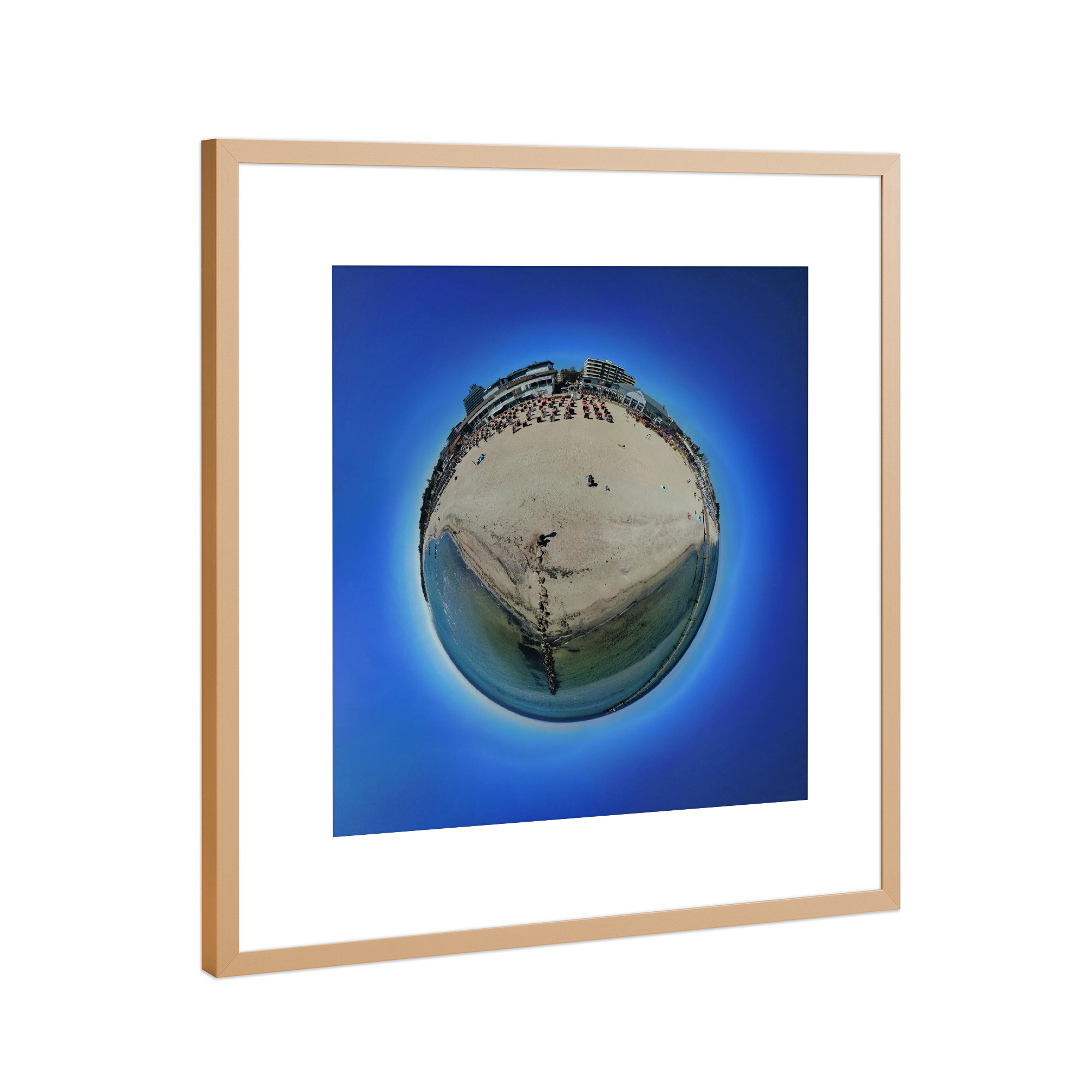 Poster mit Rahmen Kupfer "Grömitzer Strand" artboxONE - Städte,Natur,Reise,Reise / Länder