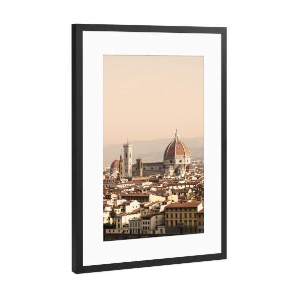 Poster mit Rahmen Schwarz (Metallic) "Wunderschönes Florenz am Tag" artboxONE - Städte,Architektur,Reise / Länder