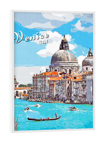 Poster mit weißem Rahmen "Venedig Vintage" artboxONE - Städte,Architektur,Städte / Venedig