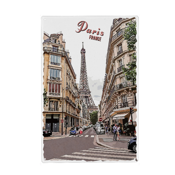 Holzbild "Paris Vintage" artboxONE - Städte,Architektur,Städte / Paris