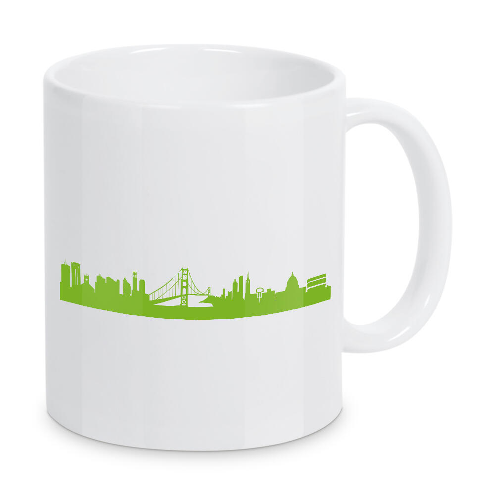Tasse "San Francisco 01 grüner Skyline-Print" artboxONE - Städte,Abstrakt,Architektur,Städte / San Francisco