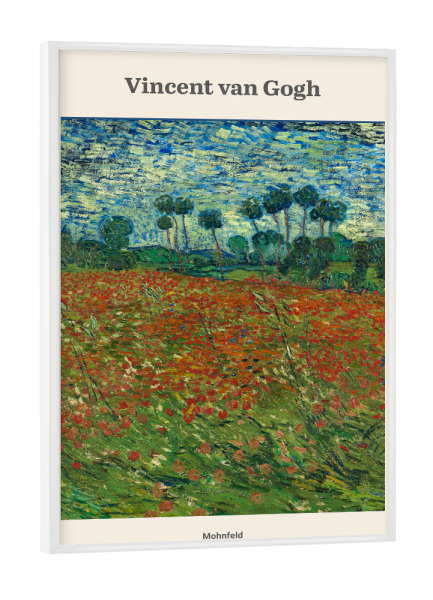 Poster mit weißem Rahmen "Vincent van Gogh - Mohnfeld" artboxONE - Natur,Floral