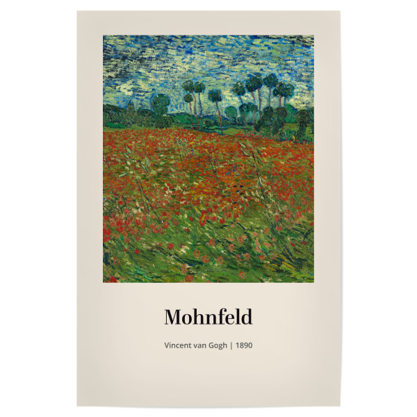 Poster 30x20 cm "Mohnfeld - Vincent van Gogh" artboxONE - Natur,Floral