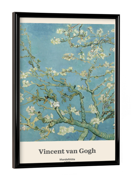 Poster mit schwarzem Rahmen "V. van Gogh - Mandelblüte" artboxONE - Natur,Floral
